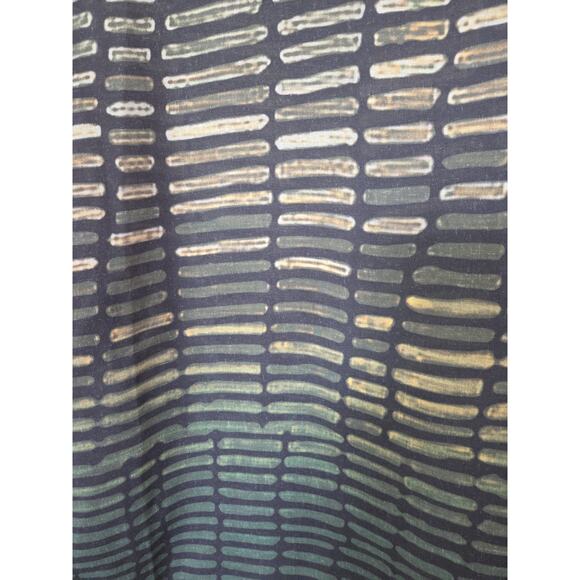 Buykud Abstract Print Dark Neutral Side Strap Modern Midi Shift Dress Medium - Picture 8 of 15